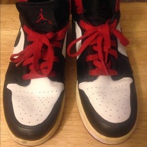 Vintage Retro Air Jordan's 1 Red Black and White